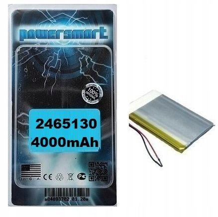 AKUMULATOR BATERIA 2465130 DO TABLETA NAWIGACJI 2,4X65X130mm 3,7V 4000mAh