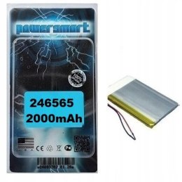 AKUMULATOR BATERIA 246565 DO TABLETA NAWIGACJI 2,4X65X65mm 3,7V 2000mAh
