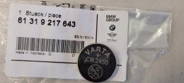 BATERIA DO KLUCZYKA BMW CR2450 61319217643 ORYGINAŁ VARTA